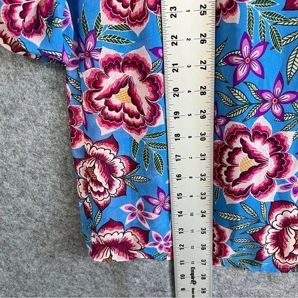 CABI Primrose Floral Tunic Dress Separate Blue Slip Size Small - Picture 10 of 12